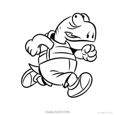 Free printable Running Sporty Turtle  Coloring Page - Free PDF Printable Sea Turtle Coloring Sheets coloring page
