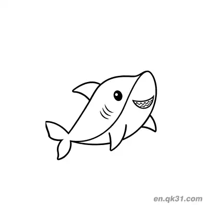 Free printable Adorable Baby Shark Coloring Page coloring page