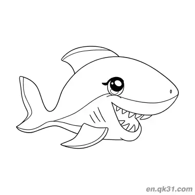 Free printable Cute Female Baby Shark Coloring Page coloring page