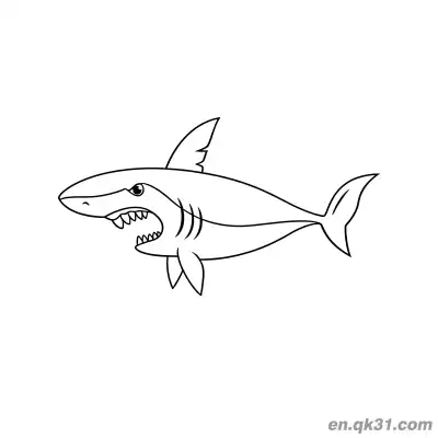 Free printable Ferocious Shark Coloring Page coloring page