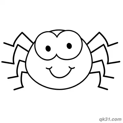 Free printable Minimalist Thick Line Spider Coloring Page coloring page