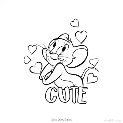 Free printable Cute Jerry Mouse  Coloring Page - Free PDF Printable Tom and Jerry Coloring Sheets coloring page
