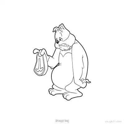 Free printable Droopy Dog 3 Coloring Page - Free PDF Printable Tom and Jerry Coloring Sheets coloring page