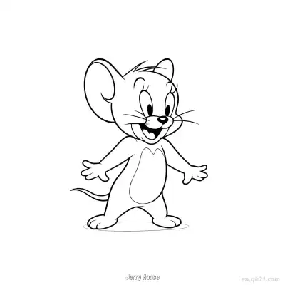 Free printable Jerry Mouse  Coloring Page - Free PDF Printable Tom and Jerry Coloring Sheets coloring page