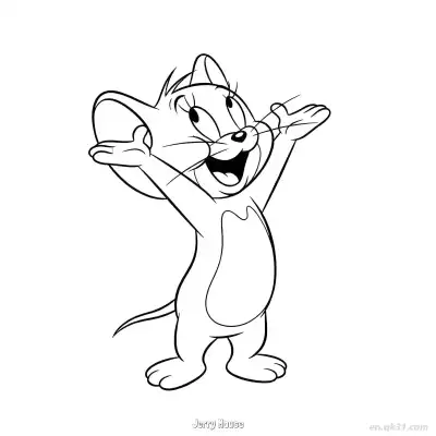 Free printable Jerry Mouse 1 Coloring Page - Free PDF Printable Tom and Jerry Coloring Sheets coloring page