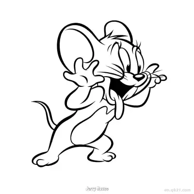 Free printable Jerry Mouse 2 Coloring Page - Free PDF Printable Tom and Jerry Coloring Sheets coloring page