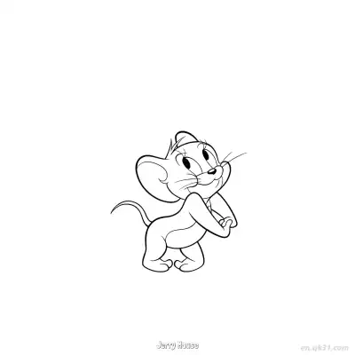 Free printable Jerry Mouse 4 Coloring Page - Free PDF Printable Tom and Jerry Coloring Sheets coloring page
