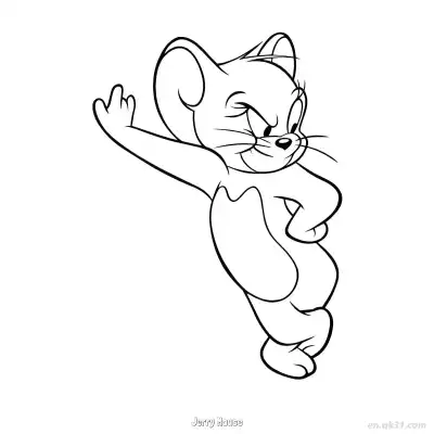Free printable Jerry Mouse 5 Coloring Page - Free PDF Printable Tom and Jerry Coloring Sheets coloring page