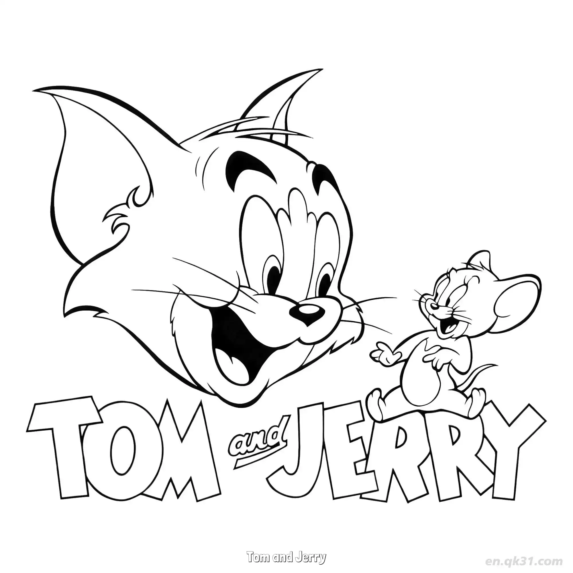 Tom and Jerry 1 Coloring Page - Free Printable Tom and Jerry PDF Coloring Sheets – Free Printable Coloring Page for Kids and Adults