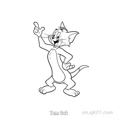 Free printable Tom Cat 1 Coloring Page - Free PDF Printable Tom and Jerry Coloring Sheets coloring page