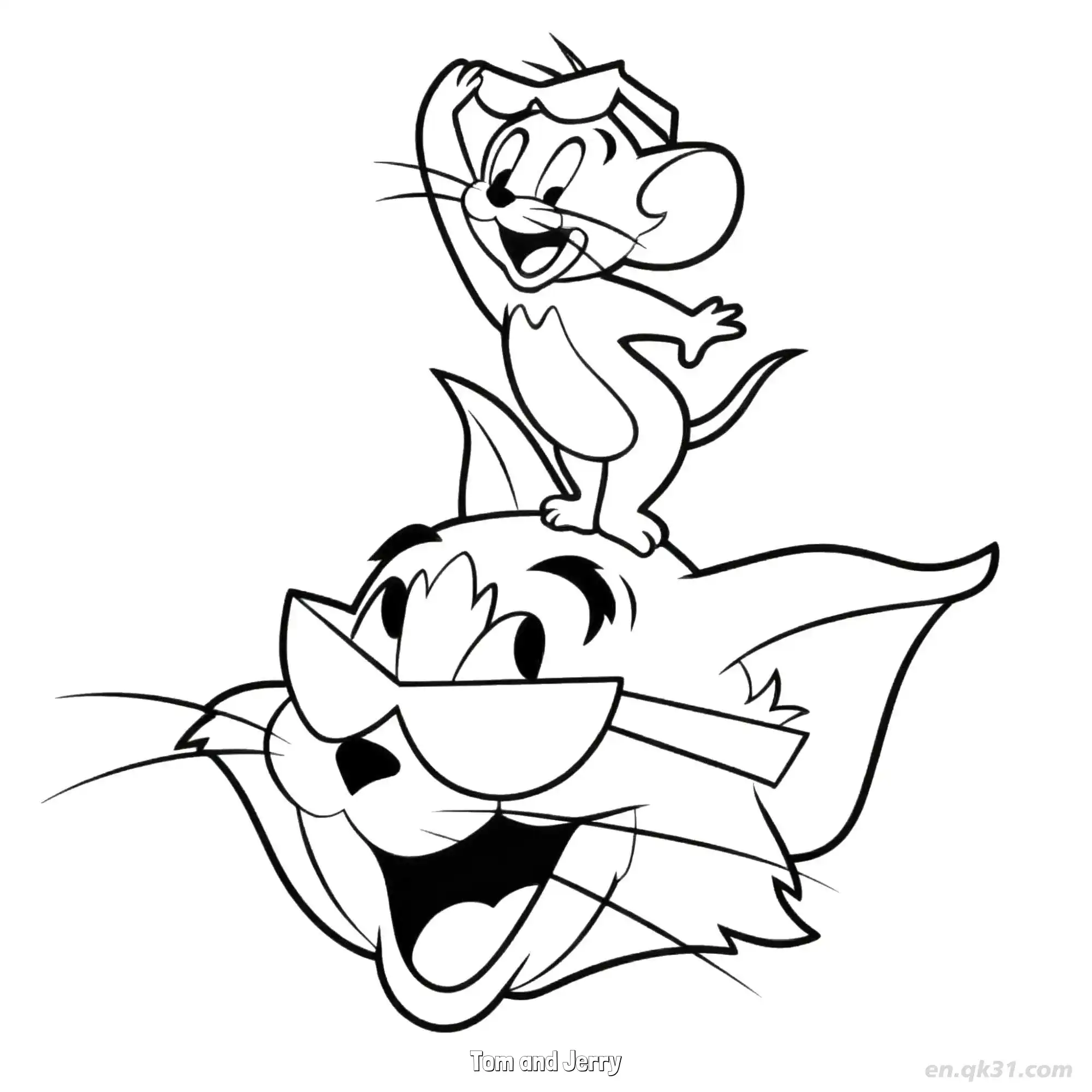 Tom and Jerry 1 Coloring Page - Free Printable Tom and Jerry PDF Coloring Sheets – Free Printable Coloring Page for Kids and Adults