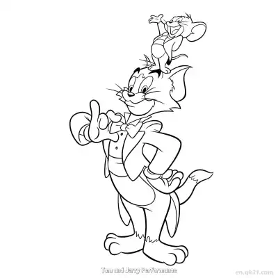 Free printable Tom and Jerry Performance  Coloring Page - Free PDF Printable Tom and Jerry Coloring Sheets coloring page