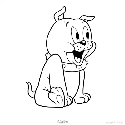Free printable Tyke Dog  Coloring Page - Free PDF Printable Tom and Jerry Coloring Sheets coloring page