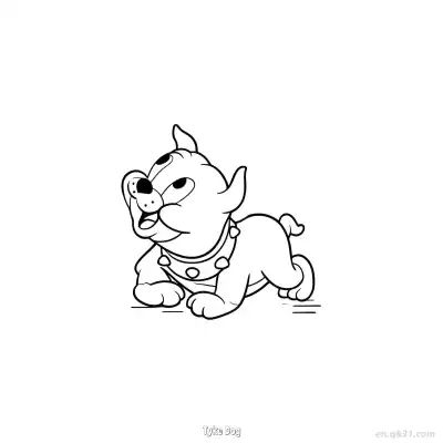 Free printable Tyke Dog 1 Coloring Page - Free PDF Printable Tom and Jerry Coloring Sheets coloring page