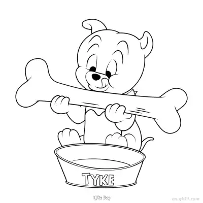 Free printable Tyke Dog 2 Coloring Page - Free PDF Printable Tom and Jerry Coloring Sheets coloring page