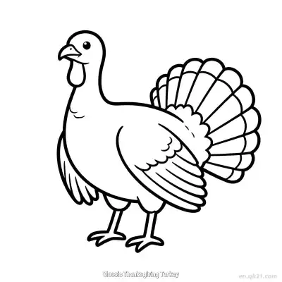 Free printable Classic Thanksgiving Turkey  Coloring Page - Free PDF Printable Turkey Coloring Sheets coloring page