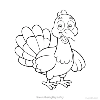 Free printable Classic Thanksgiving Turkey 2 Coloring Page - Free PDF Printable Turkey Coloring Sheets coloring page