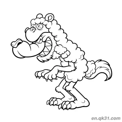 Free printable Big Bad Wolf In Sheep Disguise Fainted Coloring Page coloring page