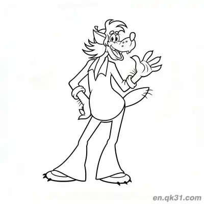 Free printable Elegant Lady Wolf Coloring Page coloring page