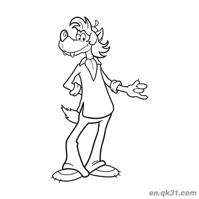 Free printable Elegant Playful Lady Wolf Coloring Page coloring page