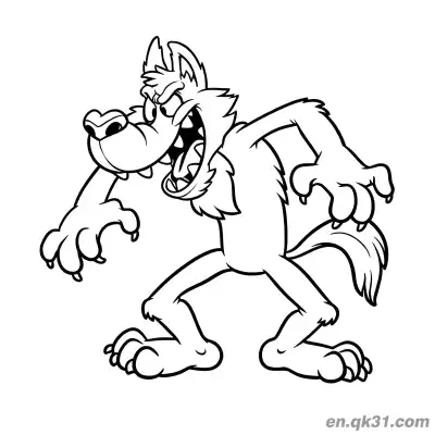 Free printable Ferocious Fierce Wolf Coloring Page coloring page