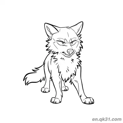 Free printable Fierce Glancing Wild Wolf Coloring Page coloring page