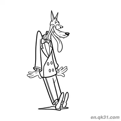 Free printable Helpless McWolf With Open Hands Coloring Page coloring page