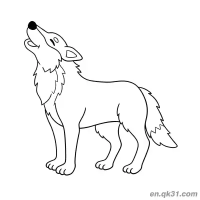 Free printable Howling Upward Wild Wolf Coloring Page coloring page