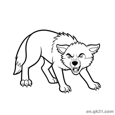 Free printable Snarling Fierce Wild Wolf Coloring Page coloring page