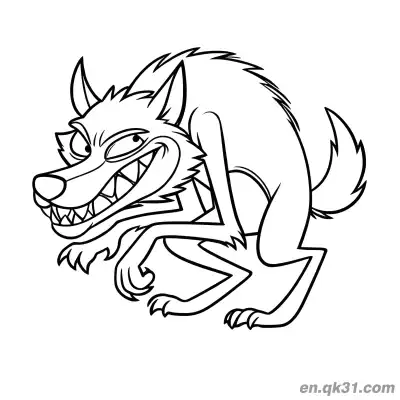 Free printable Sneaking Ambush Fierce Wolf Coloring Page coloring page