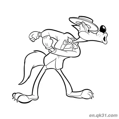 Free printable Waving McWolf With Hat Coloring Page coloring page