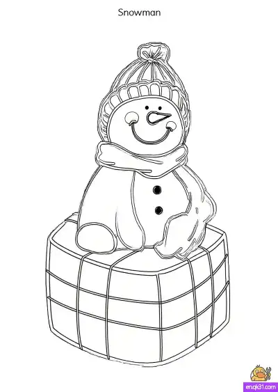 Free printable Printable Christmas Snowman Coloring Pages: Free Download coloring page