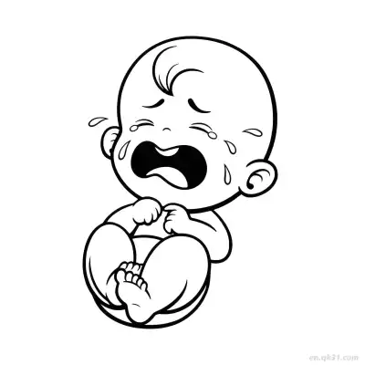 Free printable Baby Crying  Coloring Page - Free PDF Printable Baby Coloring Sheets coloring page