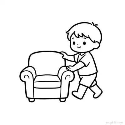 Free printable Baby Learning to Walk 5 Coloring Page - Free PDF Printable Baby Coloring Sheets coloring page