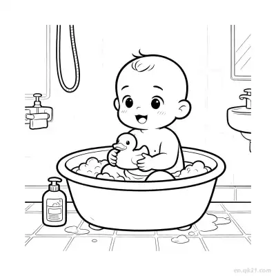 Free printable Baby Shower 1 Coloring Page - Free PDF Printable Baby Coloring Sheets coloring page
