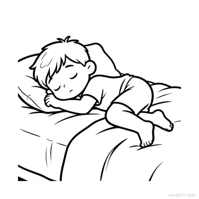 Free printable Baby Sleeping 2 Coloring Page - Free PDF Printable Baby Coloring Sheets coloring page