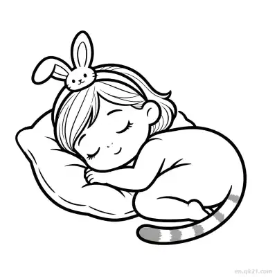 Free printable Baby in Cat Clothes  Coloring Page - Free PDF Printable Baby Coloring Sheets coloring page