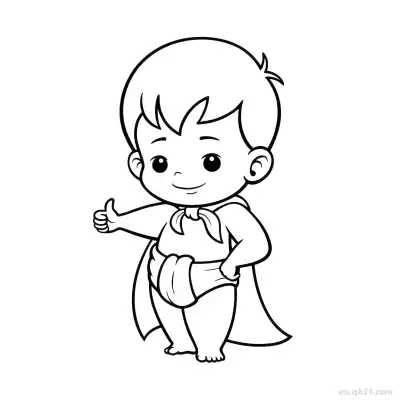 Free printable Baby Superman 1 Coloring Page - Free PDF Printable Baby Coloring Sheets coloring page