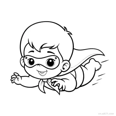 Free printable Baby Superman 2 Coloring Page - Free PDF Printable Baby Coloring Sheets coloring page