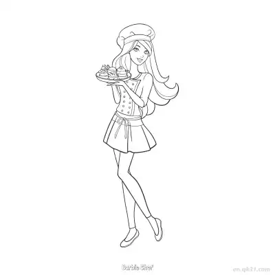 Free printable Barbie Chef 2 Coloring Page - Free PDF Printable Barbie Coloring Sheets coloring page