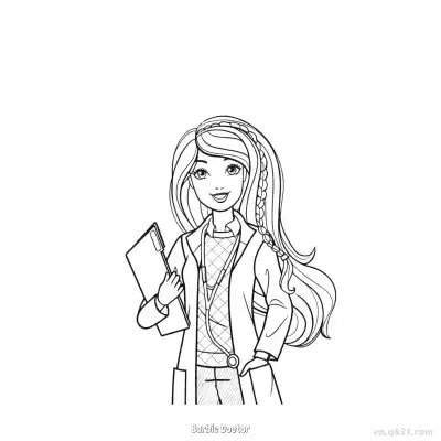 Free printable Barbie Doctor  Coloring Page - Free PDF Printable Barbie Coloring Sheets coloring page