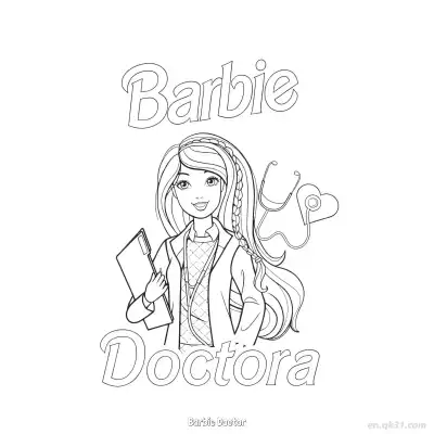 Free printable Barbie Doctor 2 Coloring Page - Free PDF Printable Barbie Coloring Sheets coloring page