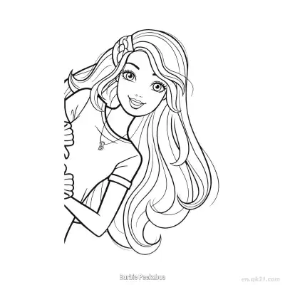 Free printable Barbie Peekaboo  Coloring Page - Free PDF Printable Barbie Coloring Sheets coloring page