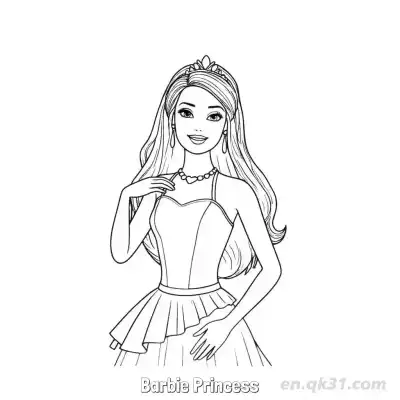 Free printable Barbie Princess  Coloring Page - Free PDF Printable Barbie Coloring Sheets coloring page