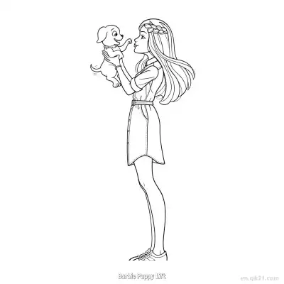 Free printable Barbie Puppy Lift 2 Coloring Page - Free PDF Printable Barbie Coloring Sheets coloring page
