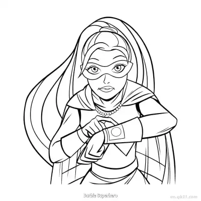 Free printable Barbie Superhero  Coloring Page - Free PDF Printable Barbie Coloring Sheets coloring page