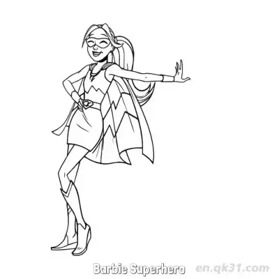 Free printable Barbie Superhero 2 Coloring Page - Free PDF Printable Barbie Coloring Sheets coloring page