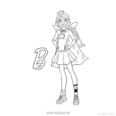 Free printable Barbie Superhero Girl  Coloring Page - Free PDF Printable Barbie Coloring Sheets coloring page