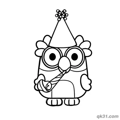 Free printable Chattermax Birthday Party Blowout Coloring Page | Free Printable PDF coloring page