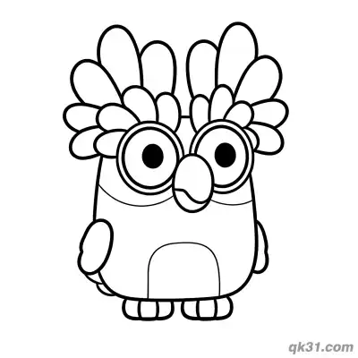 Free printable Bluey and Chattermax Coloring Page | Free Printable PDF for Kids coloring page